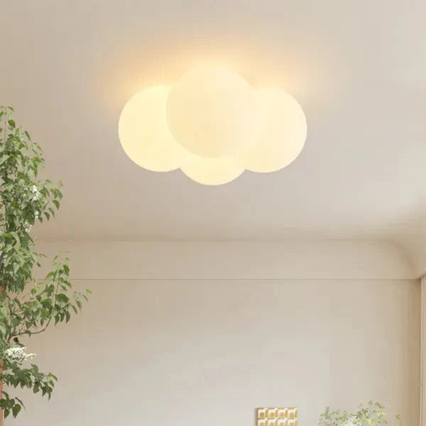 Sleek Modern Ceiling Light with Unique Cloud Hardware Accents