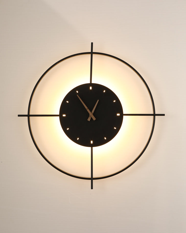 Modern Wall Lamp with Integrated Clock – Functional & Artistic LED Home Decoration