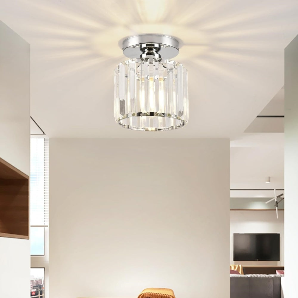 Modern Flush Mount Ceiling Light – 1-Light Hallway Fixture