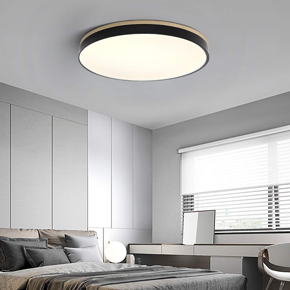 Stylish Wood Ceiling Light with Recessed LED Illumination