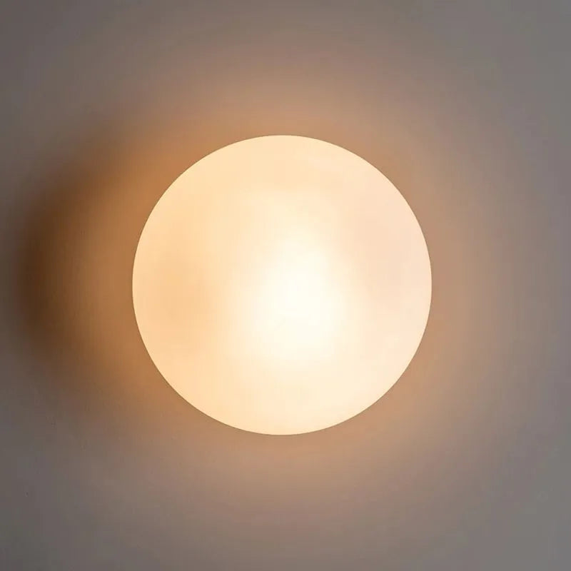 Modern Globe Vanity Wall Lamp – Metal and Glass LED Fixture