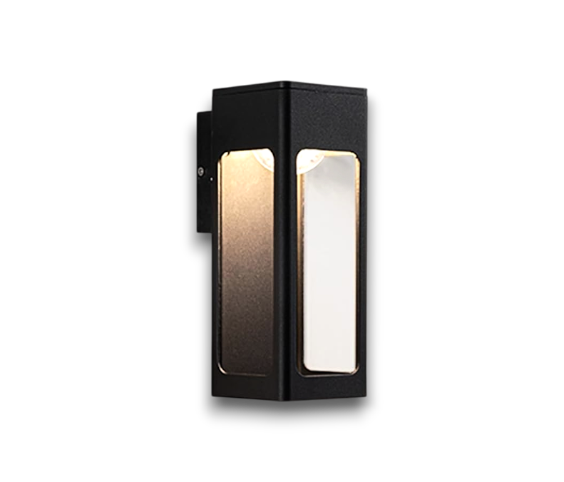 Minimalist Geometric Outdoor Wall Light – LED Metal Fixture