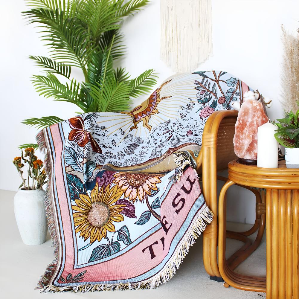 Cozy Bohemian Sun Blanket