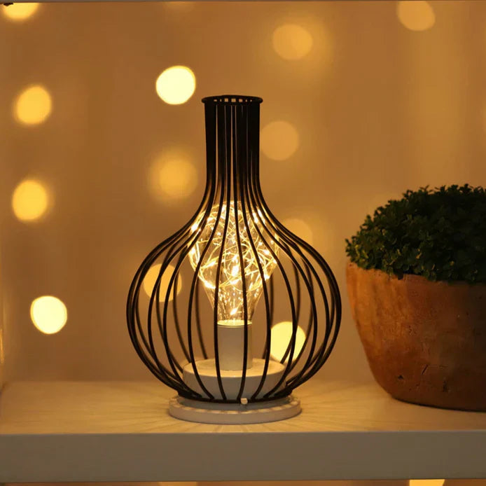 Retro Iron Art LED Table Lamp – Classic Desk Light
