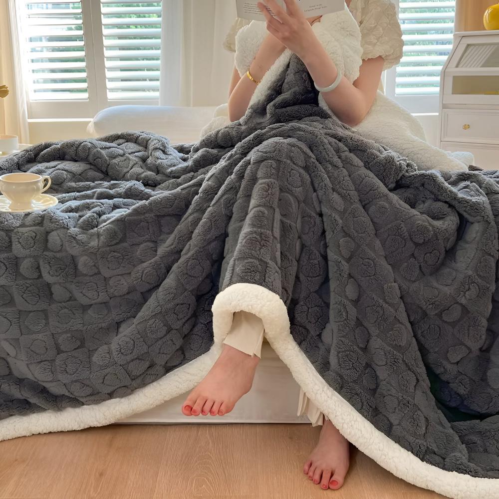 Ultra-Soft Sherpa Fleece Blanket – Cloud Warmth Cozy Comfort Throw - Atelier Dubois Paris