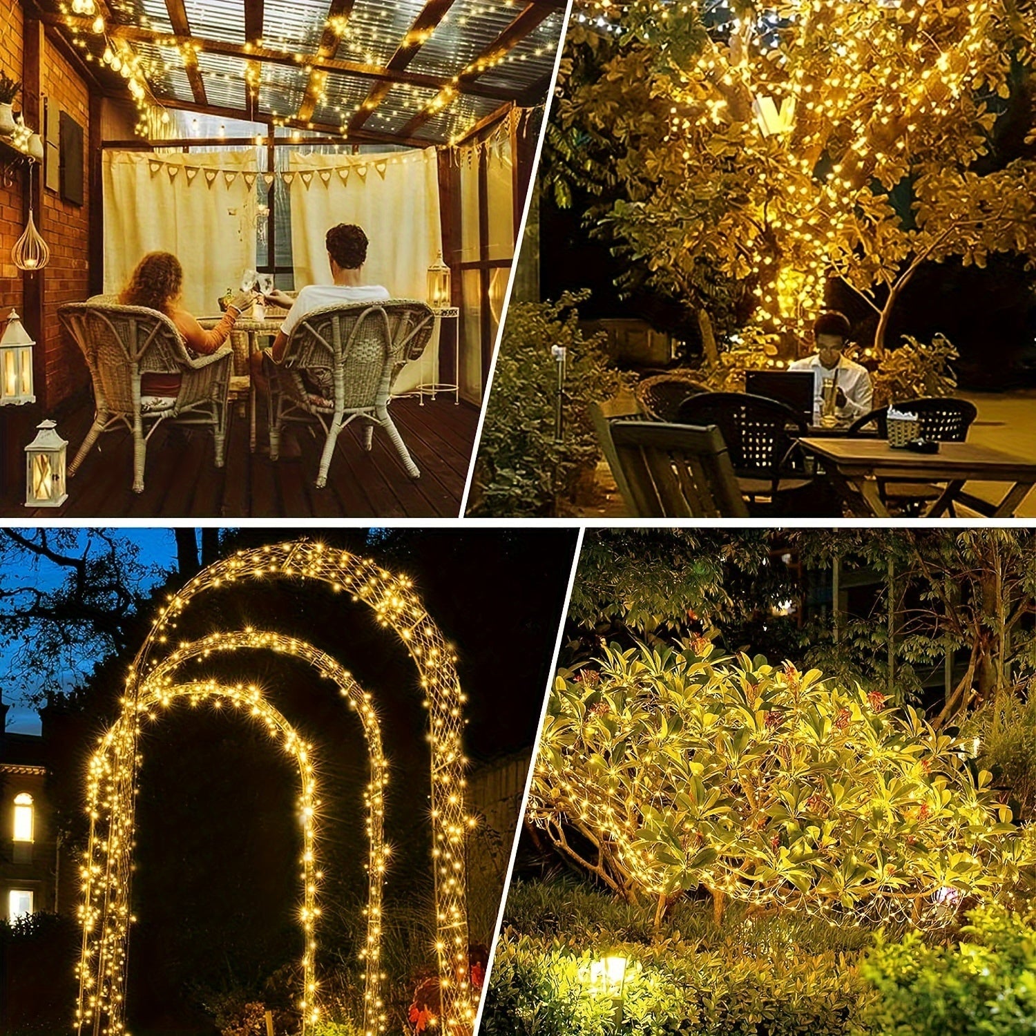 Solar-Powered Red Fairy Lights – Outdoor Waterproof String Lights for Garden & Patio