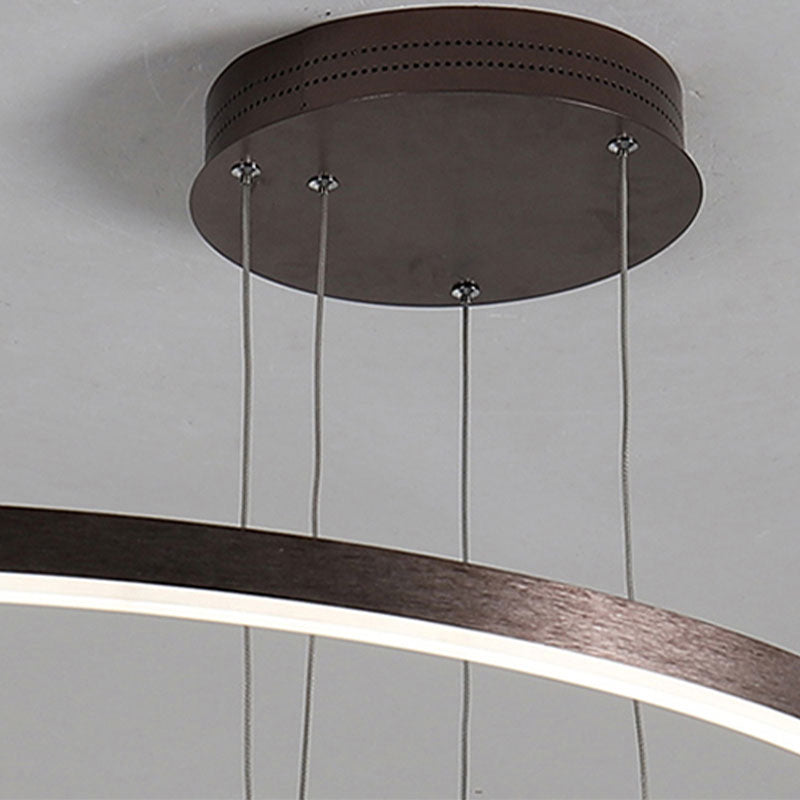 Indoor Metal Pendant Lamp – Sleek Tir-Circle Design with Adjustable Cord