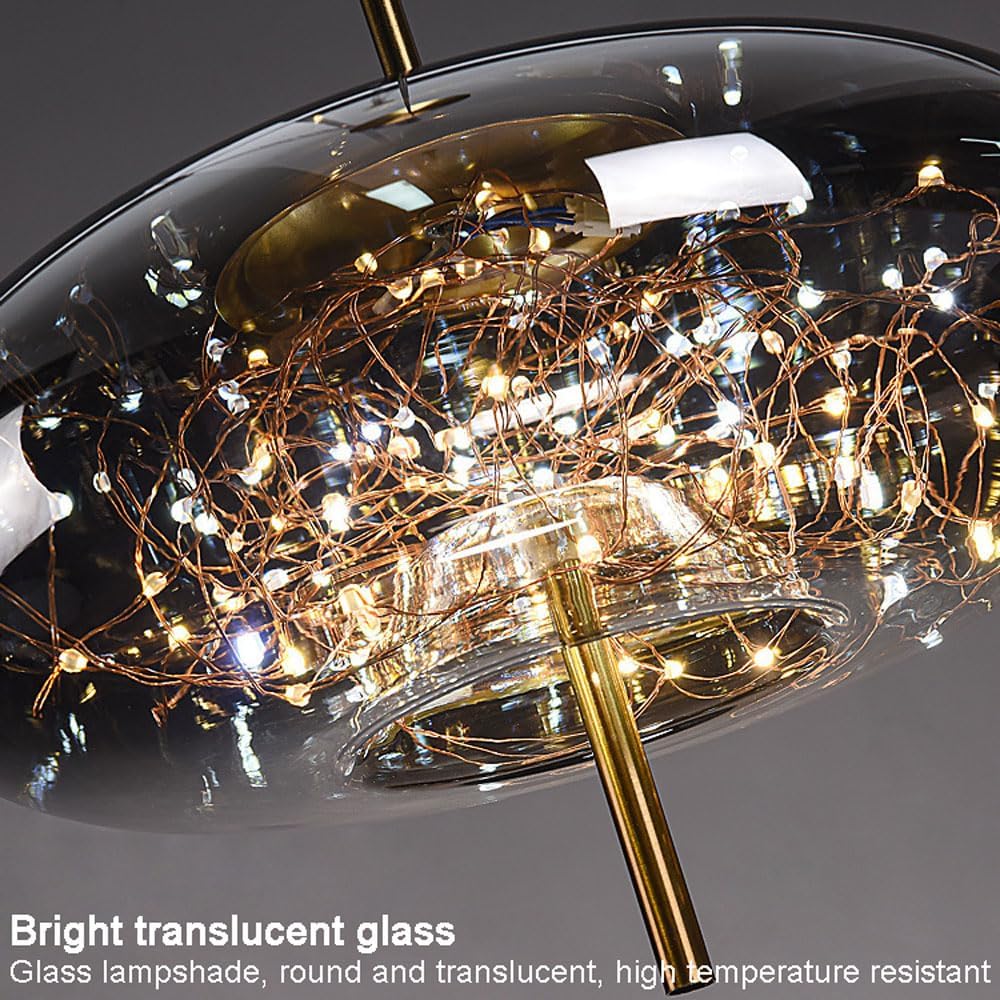 Crystal-Accented LED Ceiling Lamp – Contemporary Style
