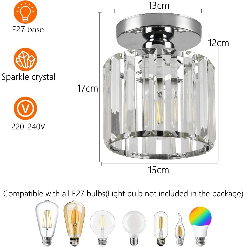 Modern Flush Mount Ceiling Light – 1-Light Hallway Fixture