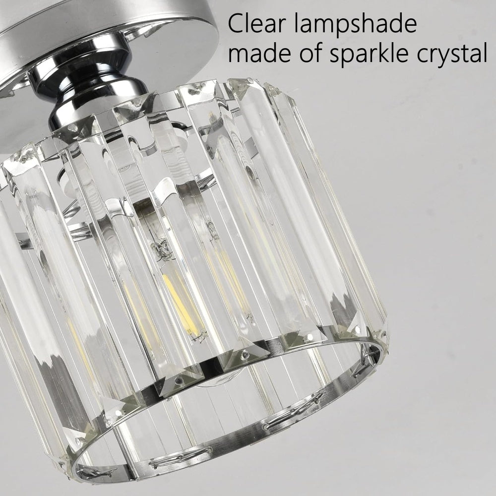 Modern Flush Mount Ceiling Light – 1-Light Hallway Fixture