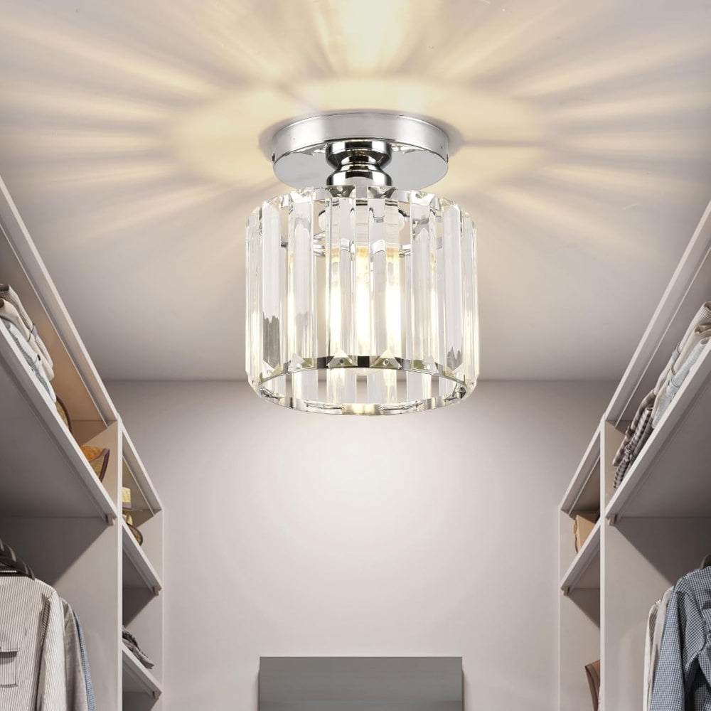 Modern Flush Mount Ceiling Light – 1-Light Hallway Fixture