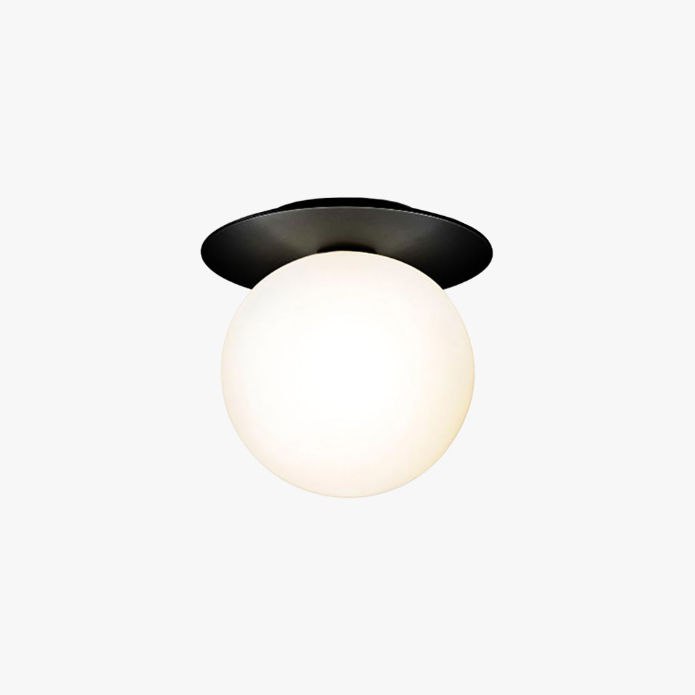 Compact Indoor Wall Lamp – Space-Saving Metal and Glass Design