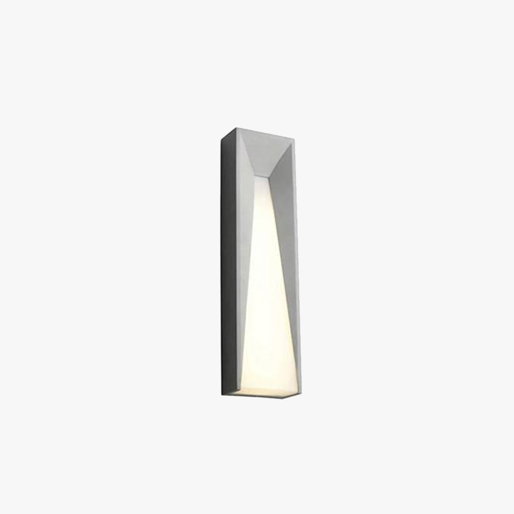 Modern Metal Outdoor Wall Light – Rectangular LED Light, IP65 Rated