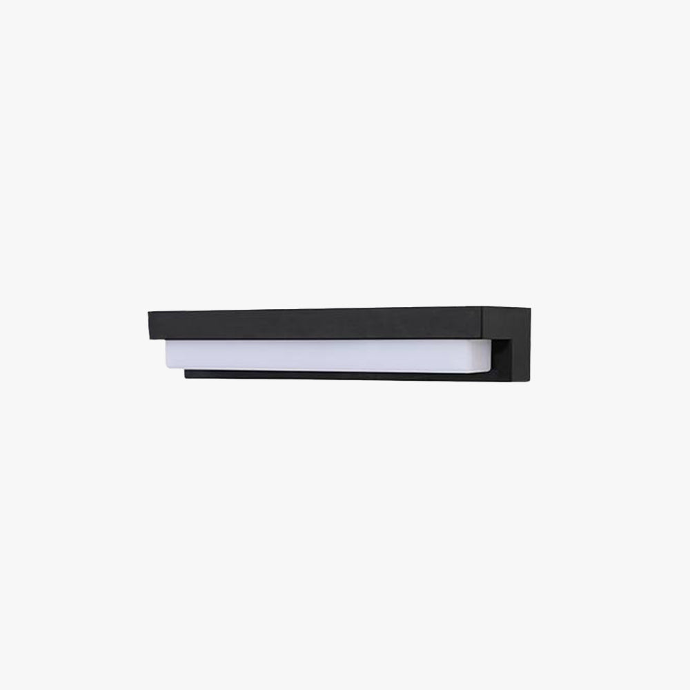 Black Linear Solar Outdoor Wall Light – Modern Minimalist Design