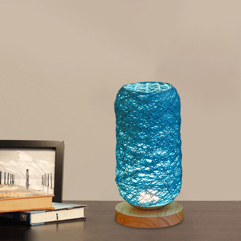 Modern Wooden Stand LED Table Lamp | USB Charging Night Light