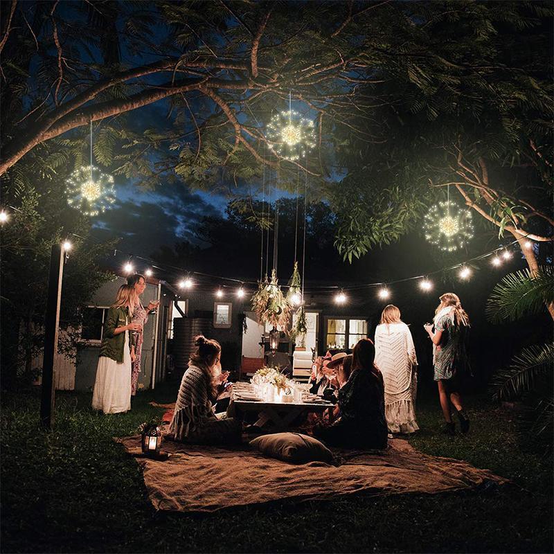 Firework LED Starburst Copper Wire Lights | Festive Christmas Light