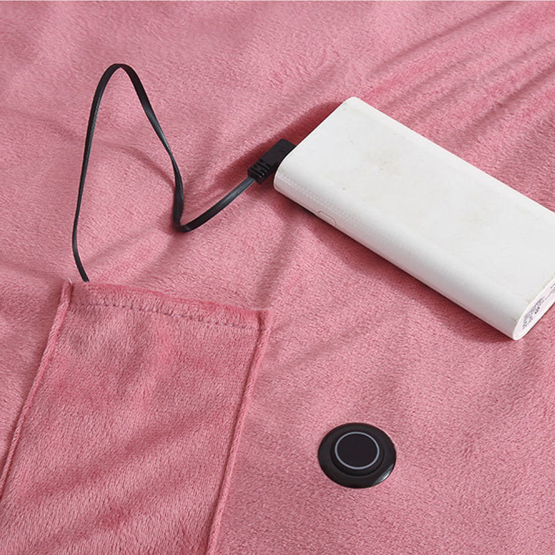USB Portable Heated Blanket | Smooth Cozy Wrap | 3 Heat Settings