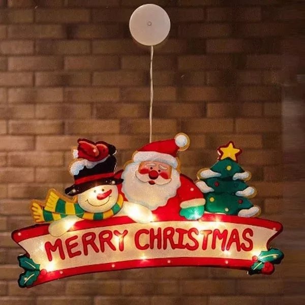 Enchanting Christmas Lights | Santa Holiday Greeting Decor Light