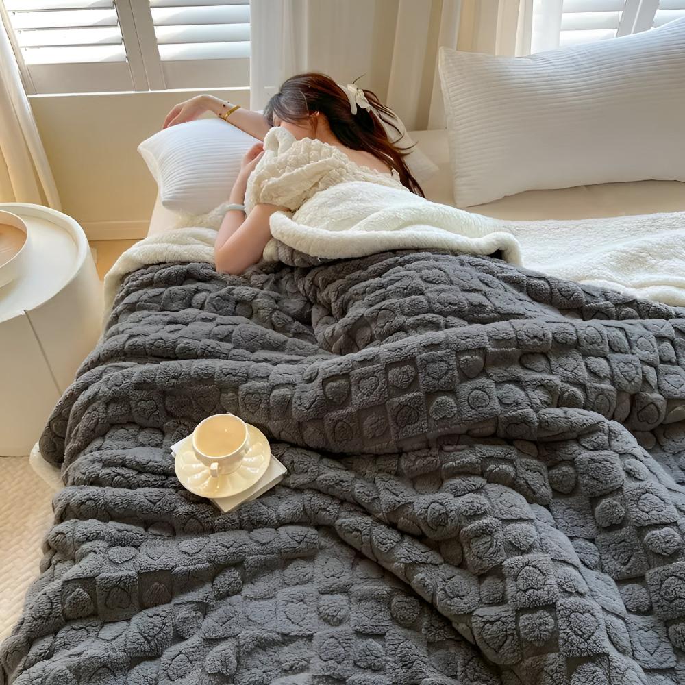 Ultra-Soft Sherpa Fleece Blanket – Cloud Warmth Cozy Comfort Throw - Atelier Dubois Paris