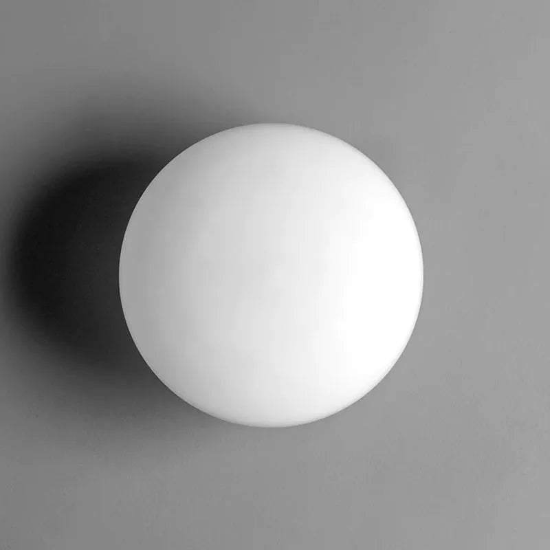 Modern Globe Vanity Wall Lamp – Metal and Glass LED Fixture