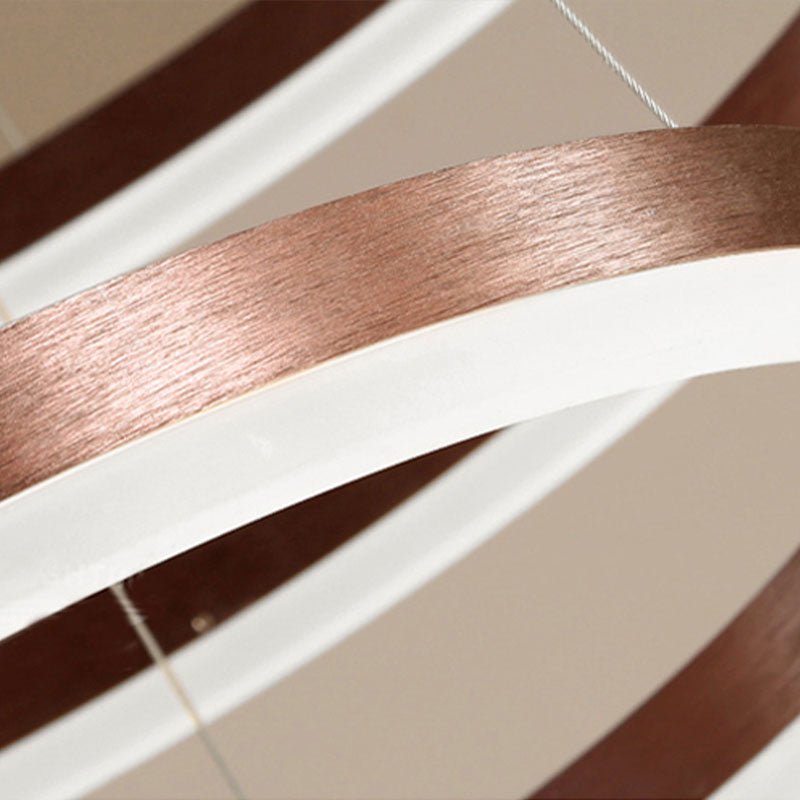 Indoor Metal Pendant Lamp – Sleek Tir-Circle Design with Adjustable Cord