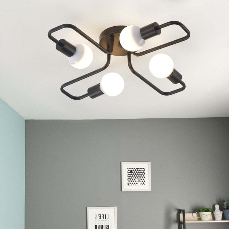 Multi-Bulb LED Flush Mount Ceiling Light – Sleek Indoor Fixture