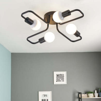 Multi-Bulb LED Flush Mount Ceiling Light – Sleek Indoor Fixture