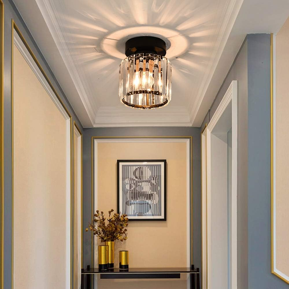 Modern Flush Mount Ceiling Light – 1-Light Hallway Fixture