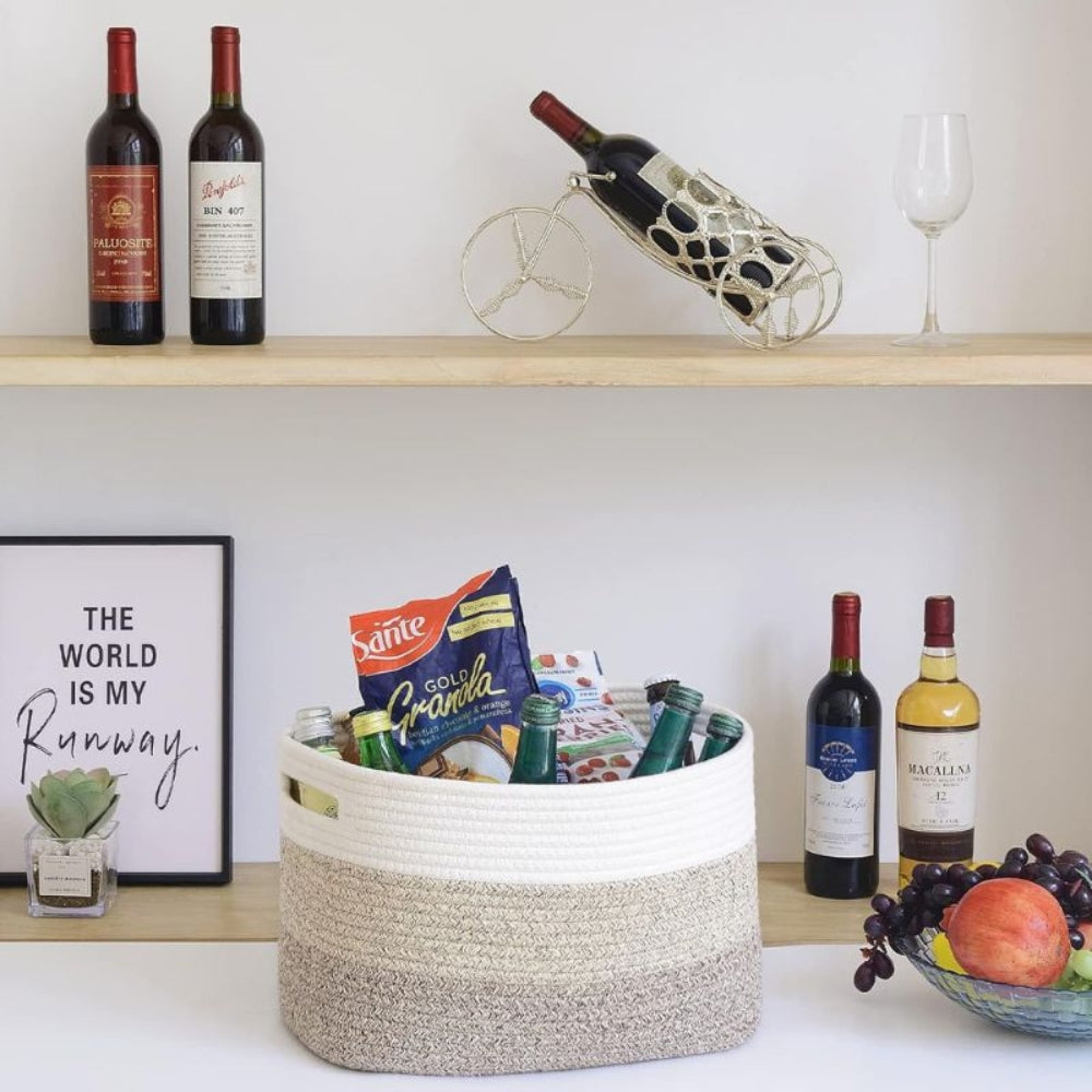 Soft Woven Cotton Rope Basket | Durable Storage Basket