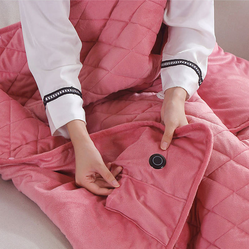 USB Portable Heated Blanket | Smooth Cozy Wrap | 3 Heat Settings