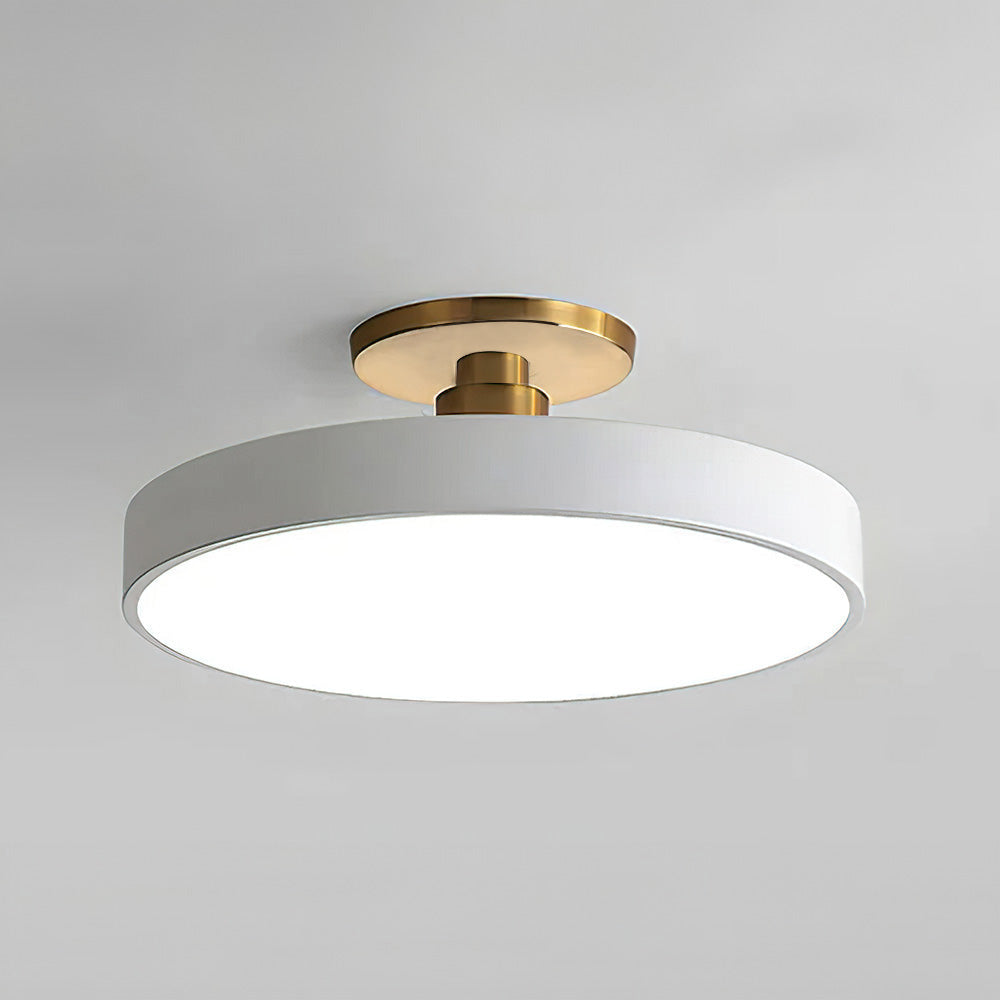Modern Circular LED Ceiling Lamp – Semi-Flush Design - Atelier Dubois Paris