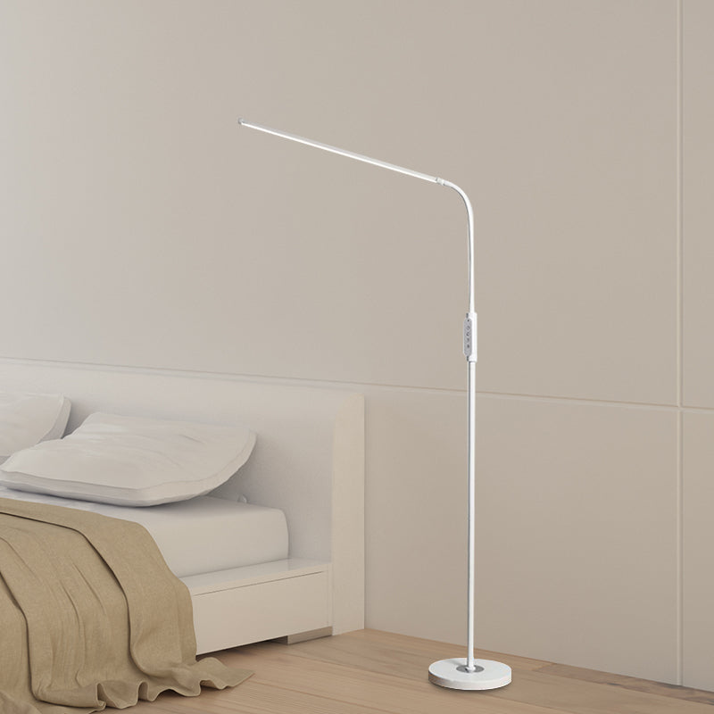 Sleek LED Floor Lamp with Movable Light Head