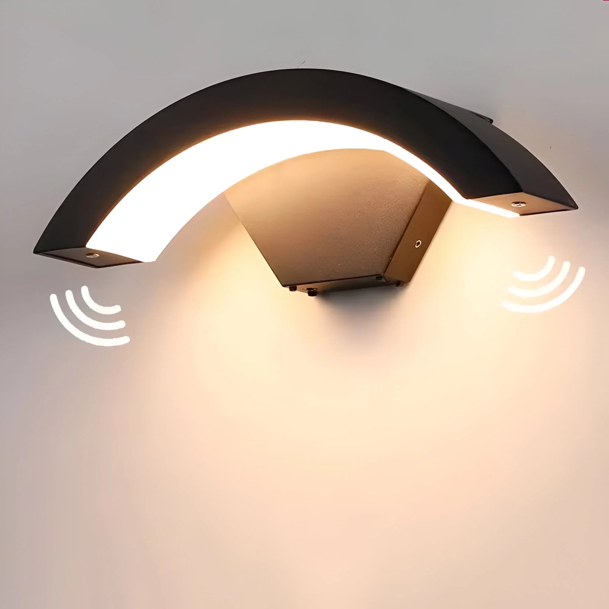 LumiGuard Outdoor LED Wall Light with Motion Sensor
