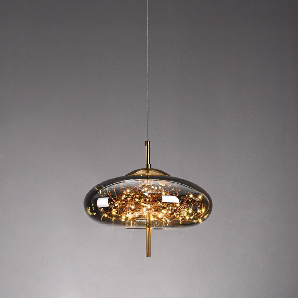 Crystal-Accented LED Ceiling Lamp – Contemporary Style