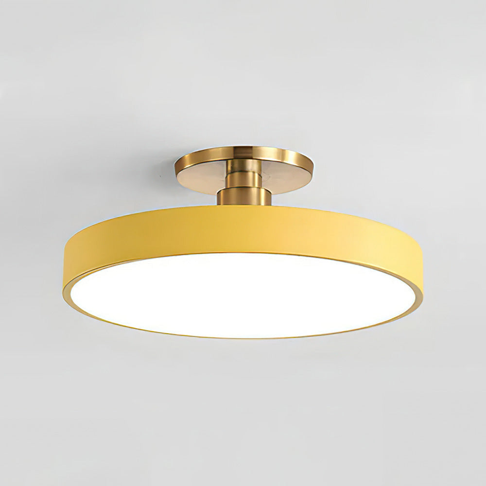 Modern Circular LED Ceiling Lamp – Semi-Flush Design - Atelier Dubois Paris
