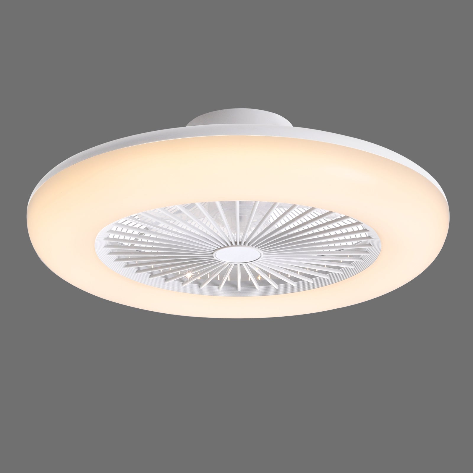Compact 55cm Ceiling Fan with 3 LED Light Modes and Remote - Atelier Dubois Paris