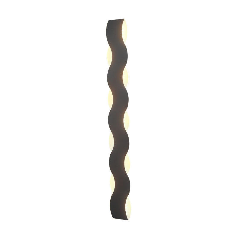 Wave-Patterned Outdoor Wall Light | Wall Mounted Fixture