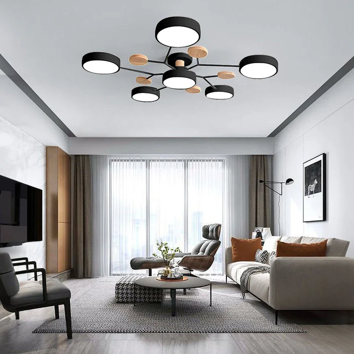 Contemporary Semi-Flush LED Ceiling Lamp
