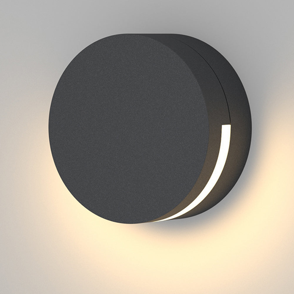 Contemporary Round Glass Outdoor Wall Lamp