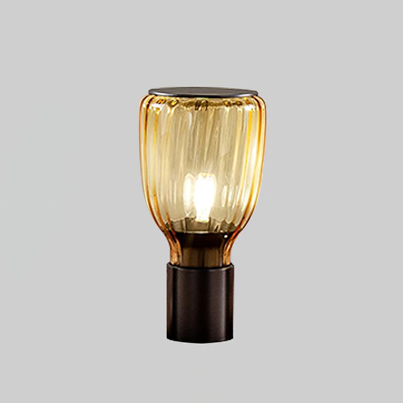 Decorative Green and Amber Glass Table Lamp – E26/E27 LED Compatible