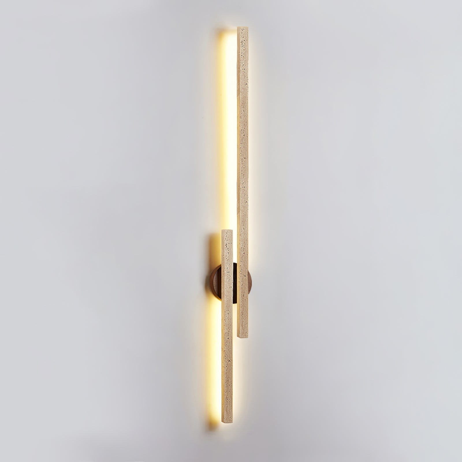Travertine LED Wall Sconce – Minimalist Stone Wall Lamp