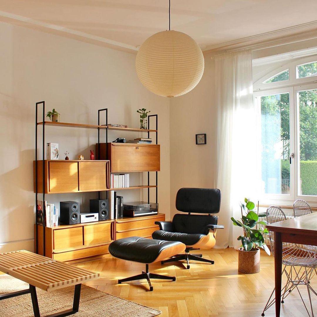 Sphere-Shape Paper Pendant Light | Mid-Century Accent