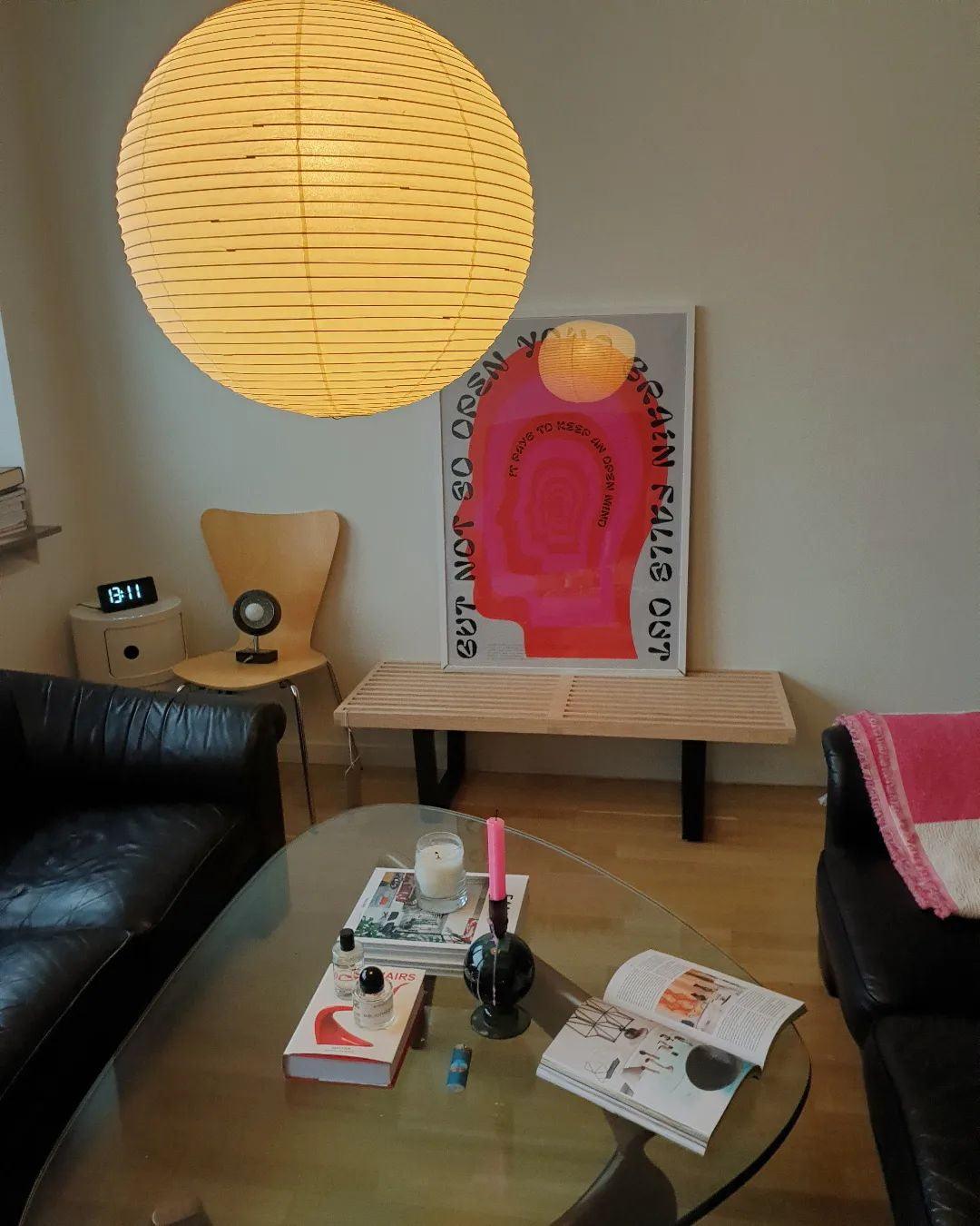 Sphere-Shape Paper Pendant Light | Mid-Century Accent