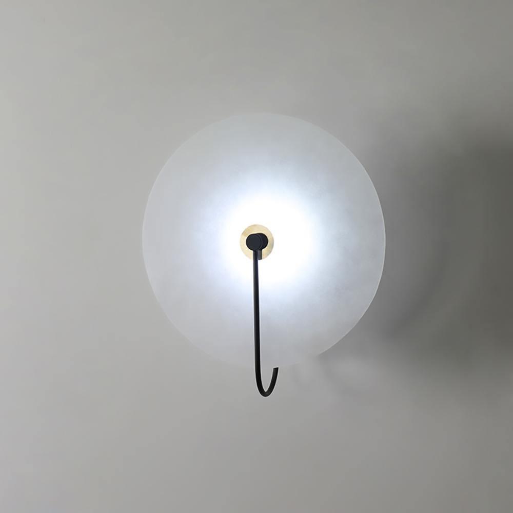 Round Alabaster LED Wall Light – Modern Circular Fixture