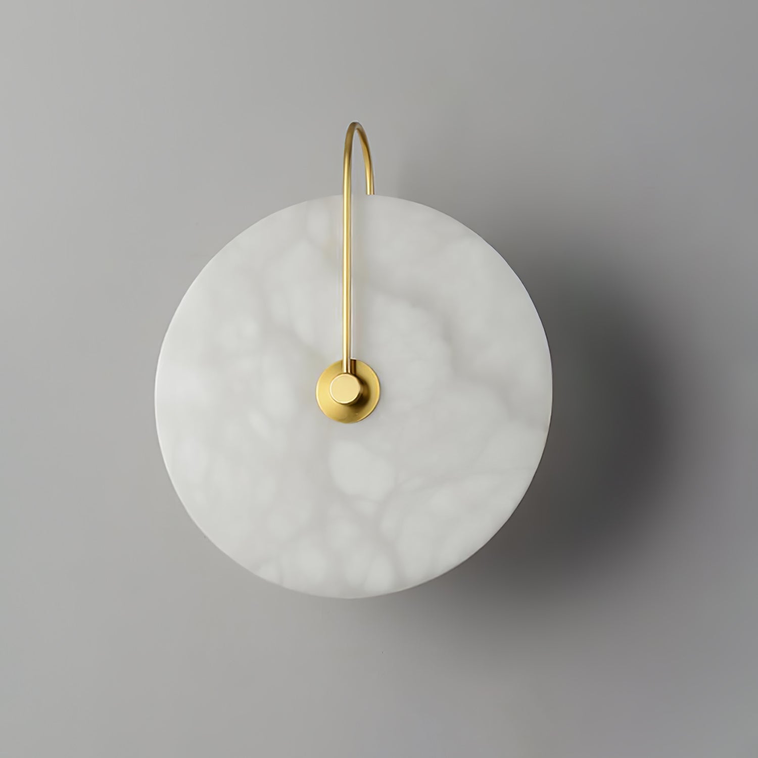 Round Alabaster LED Wall Light – Modern Circular Fixture