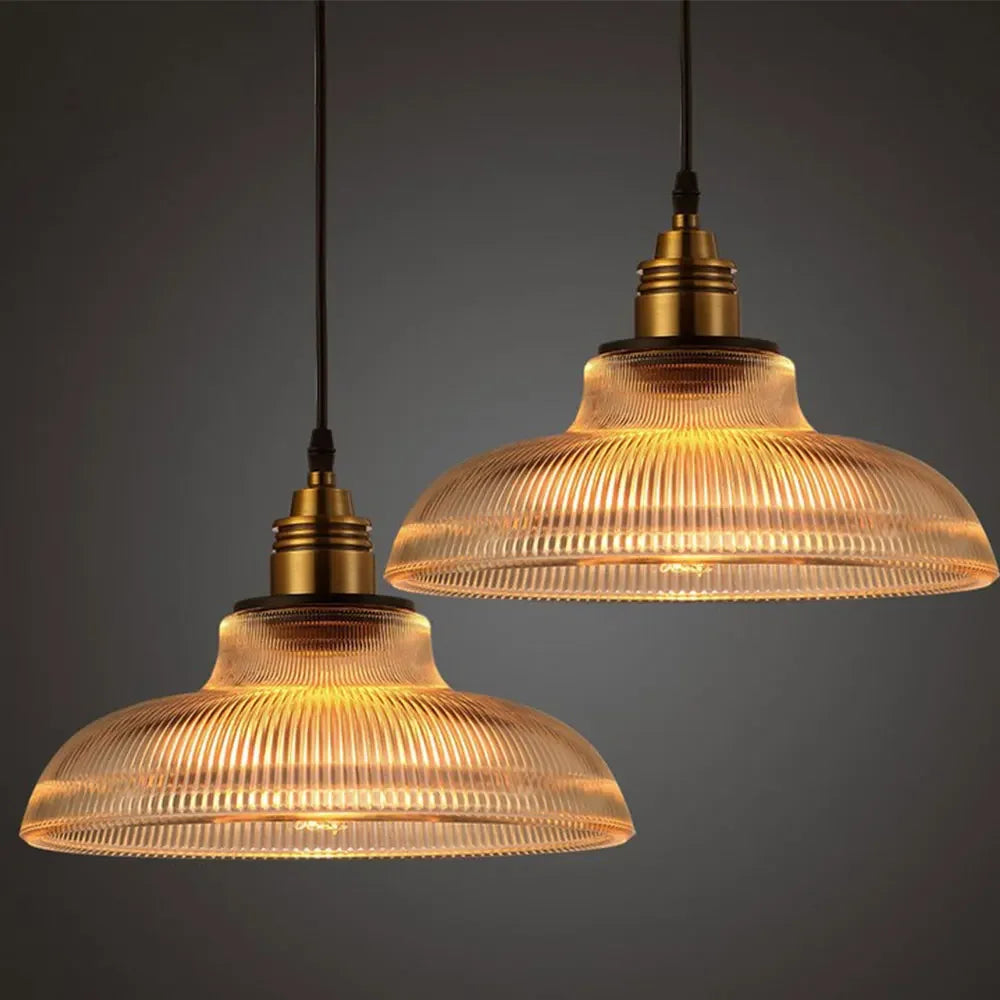 Vintage Style Glass Pendant Light | Scandinavian Hanging Lamp Design