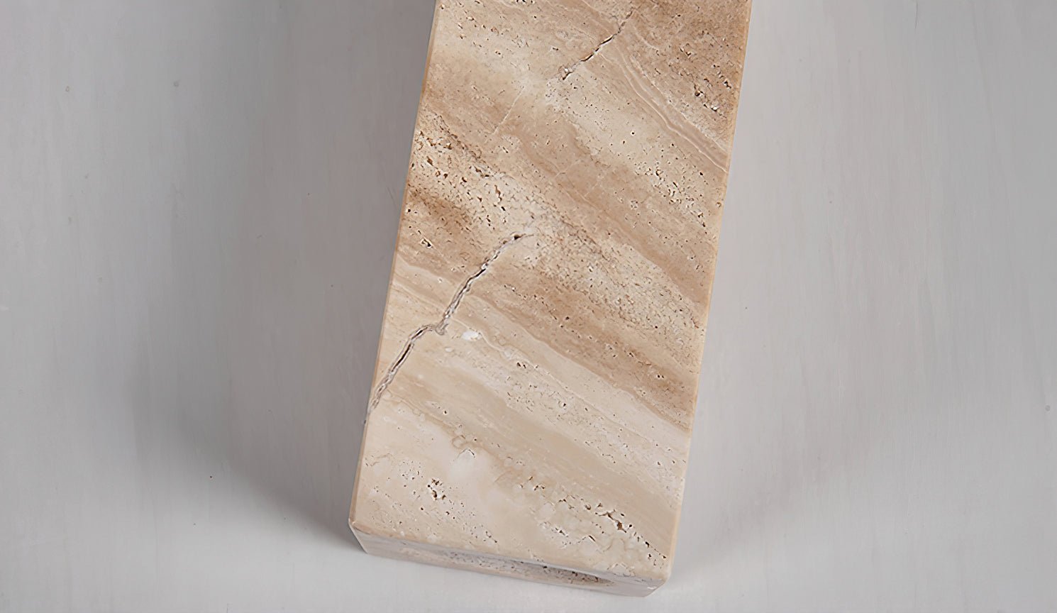 Modern Indoor Desk Lamp – Yellow Travertine Base & Shade