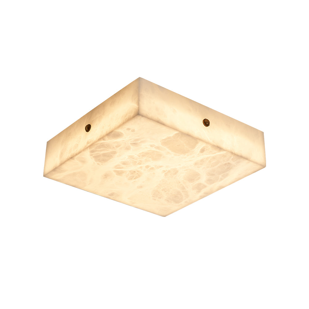 White Alabaster Ceiling Light – Snowflake Design with Integrated LED