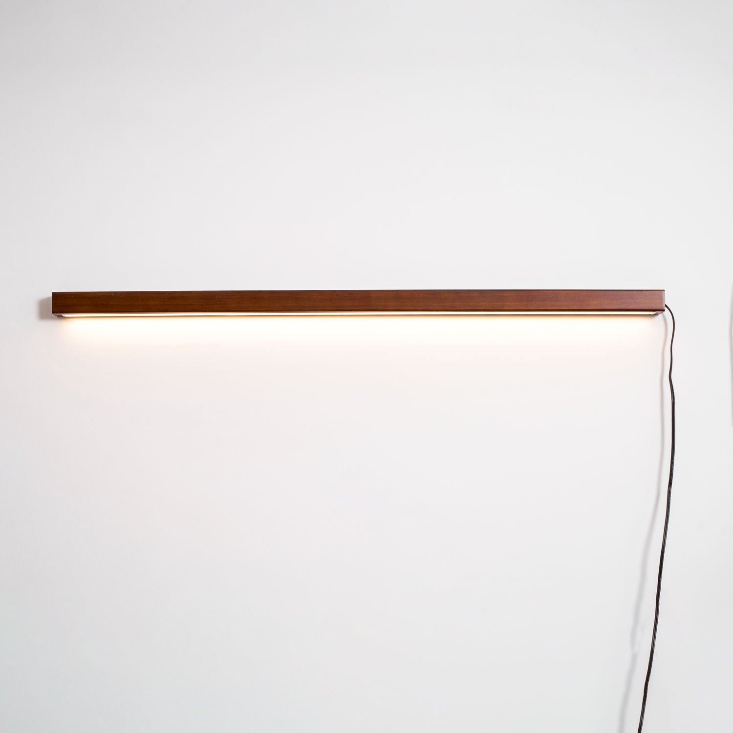 Linear Wood LED Wall Sconce - Walnut & Pine Finish Indoor Lamp