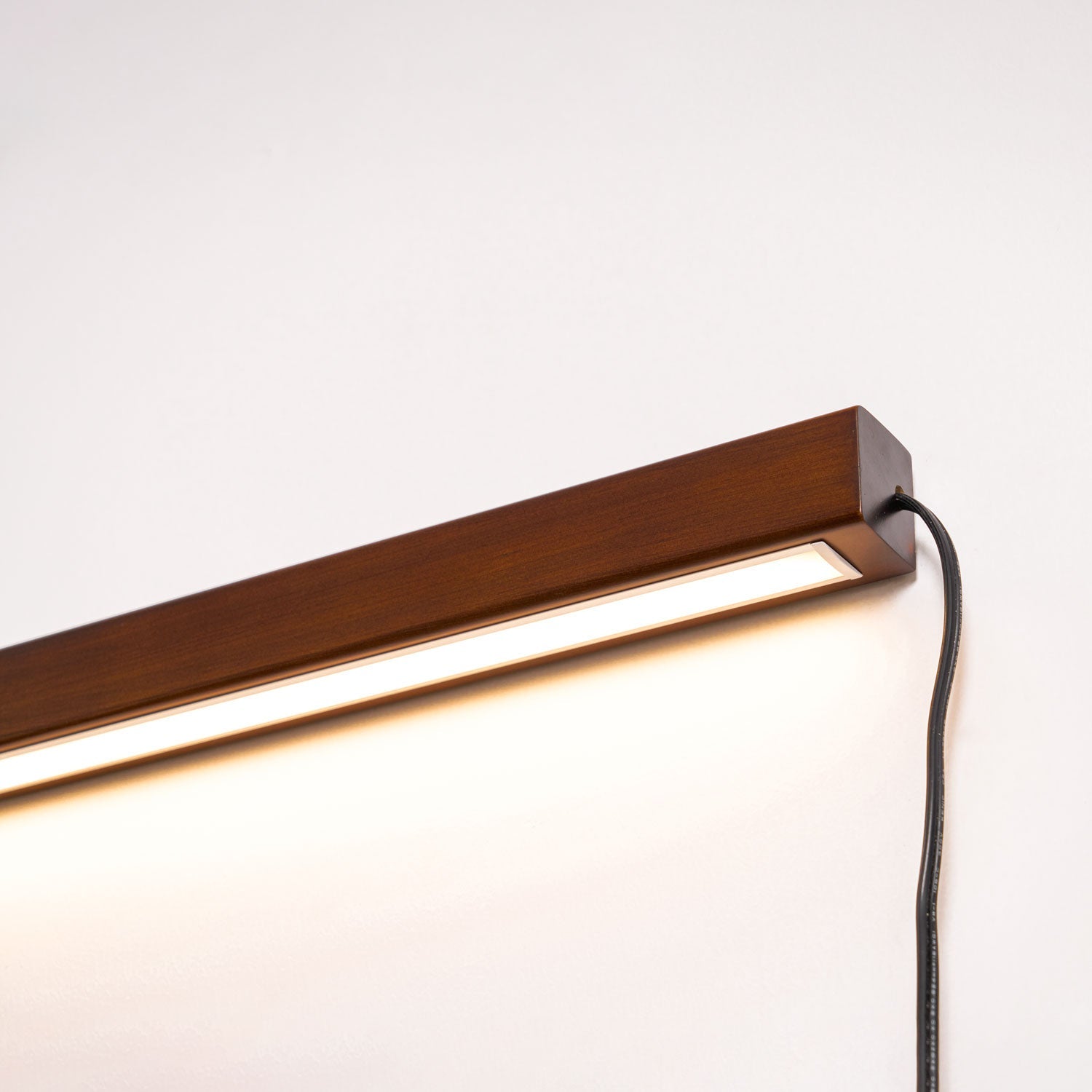 Linear Wood LED Wall Sconce - Walnut & Pine Finish Indoor Lamp